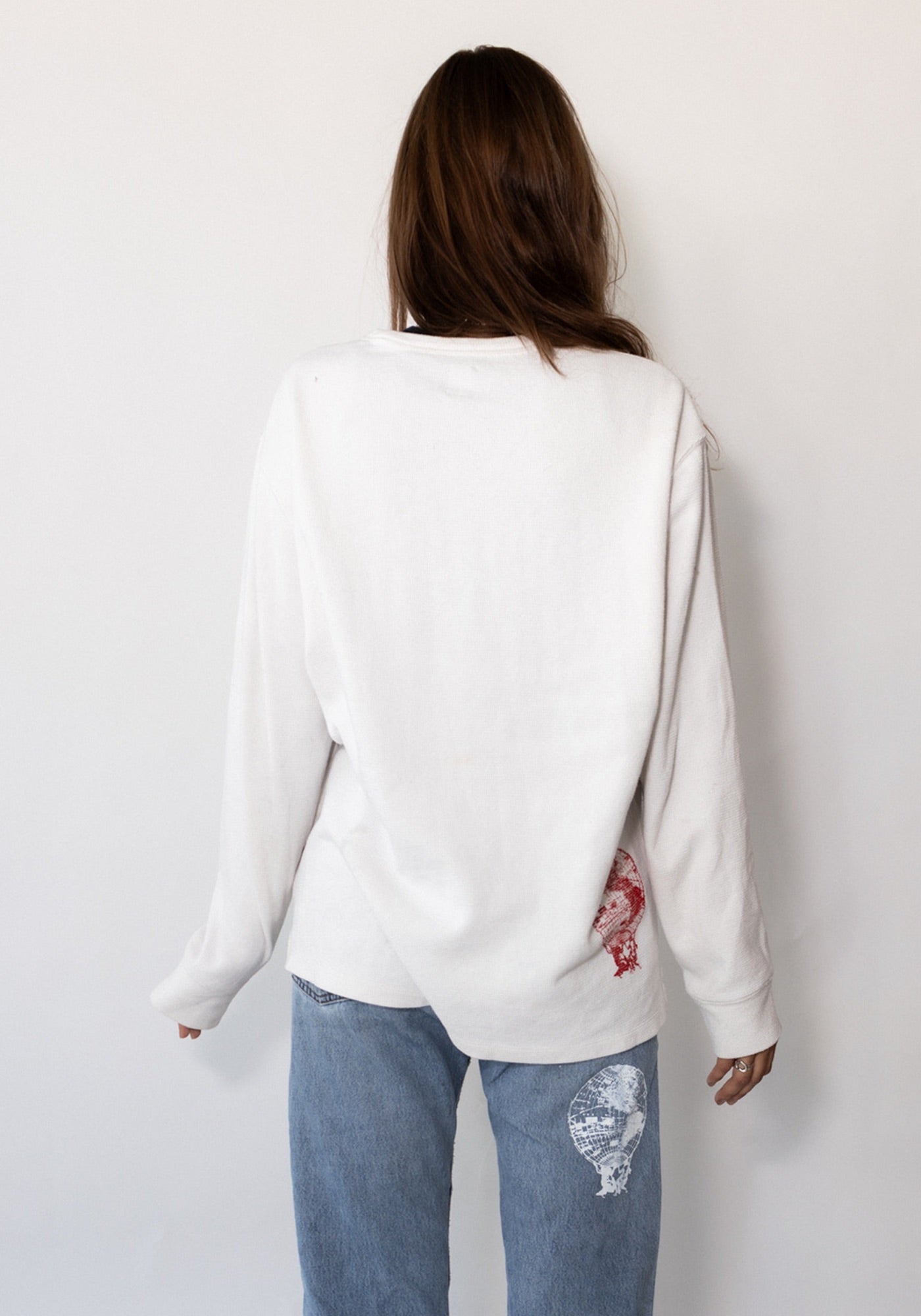 York White Waffle Knit