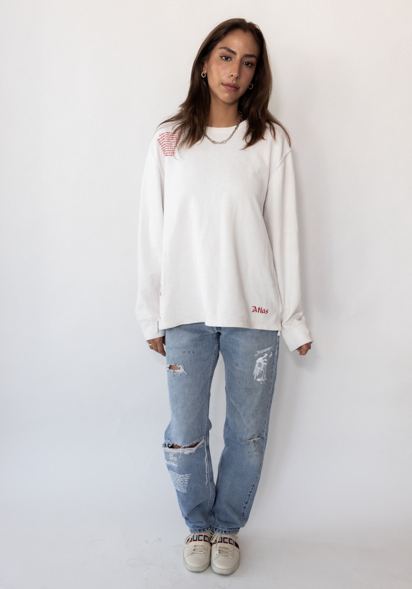 York White Waffle Knit