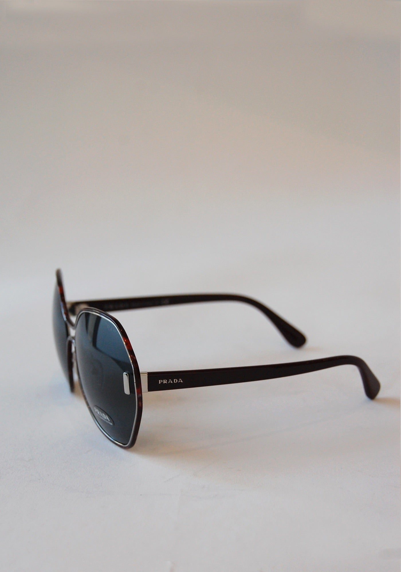 Prada Burgundy Round Sunglasses
