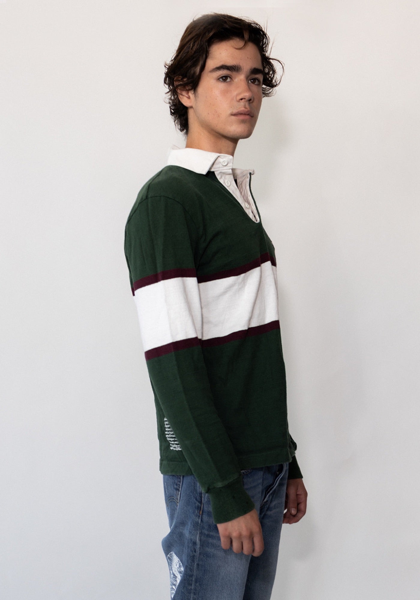 Green Striped #63 Rugby Shirt