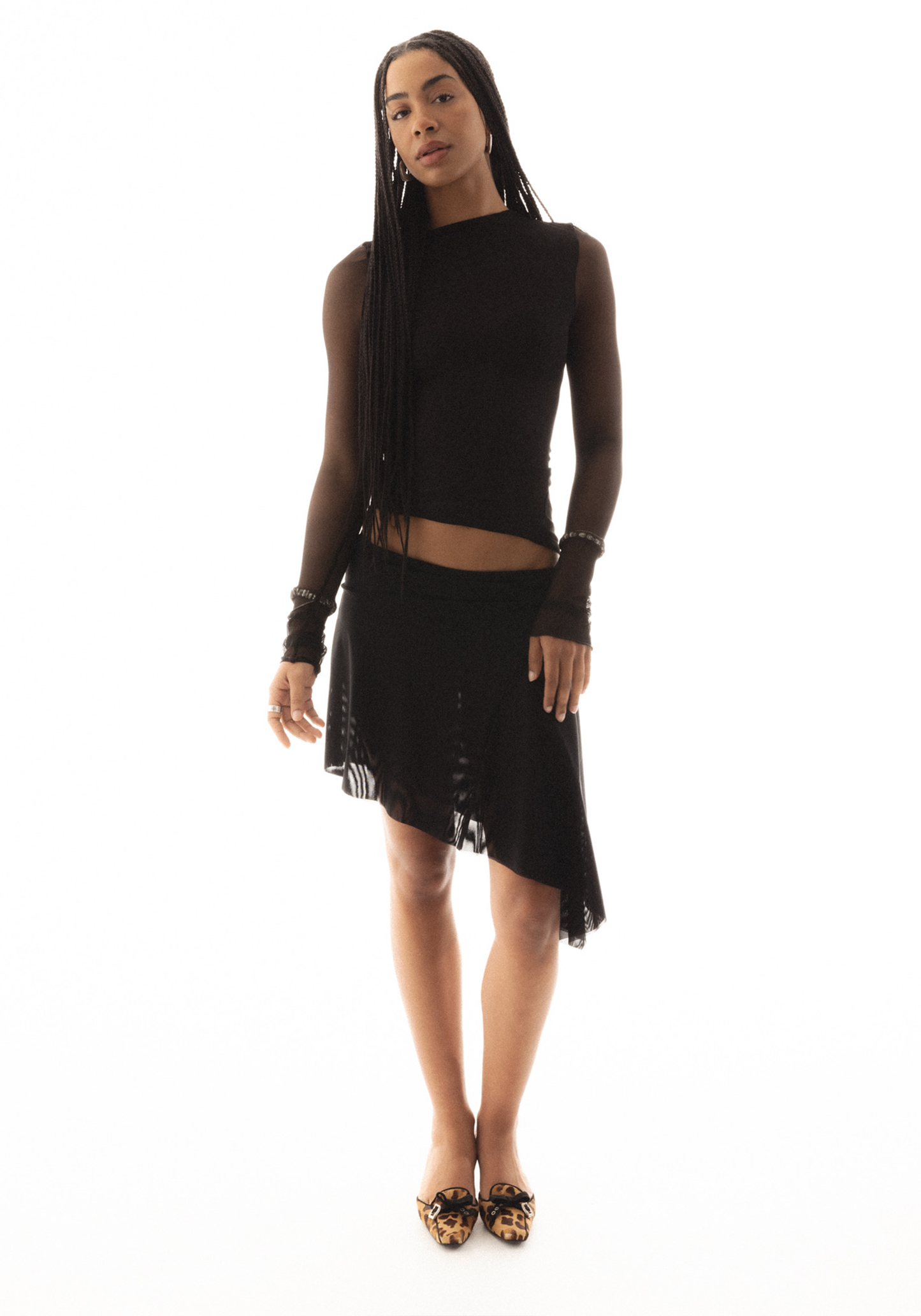 Demeter Skirt in Midnight Mesh