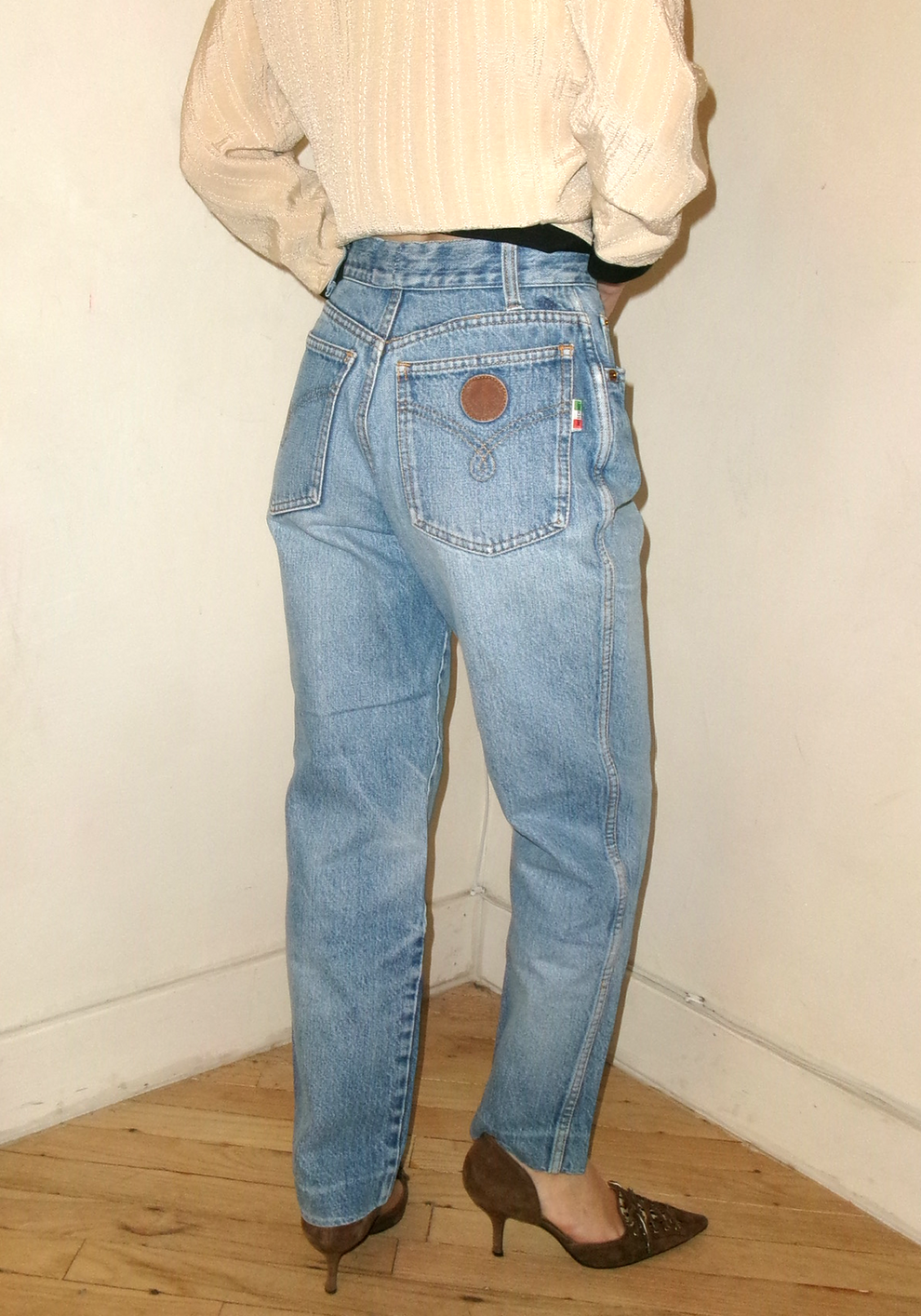 Moschino High Waist Light Wash Jeans