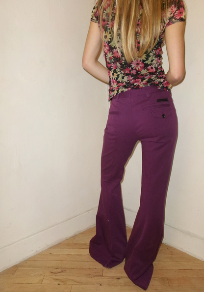 Prada Purple Flare Trousers