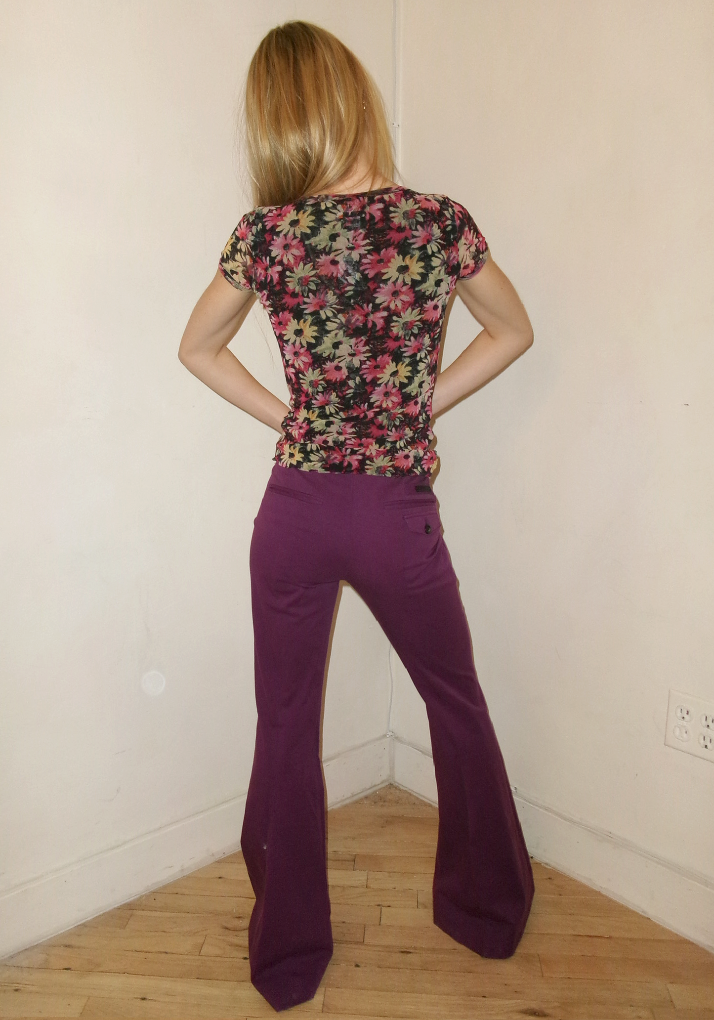 Prada Purple Flare Trousers