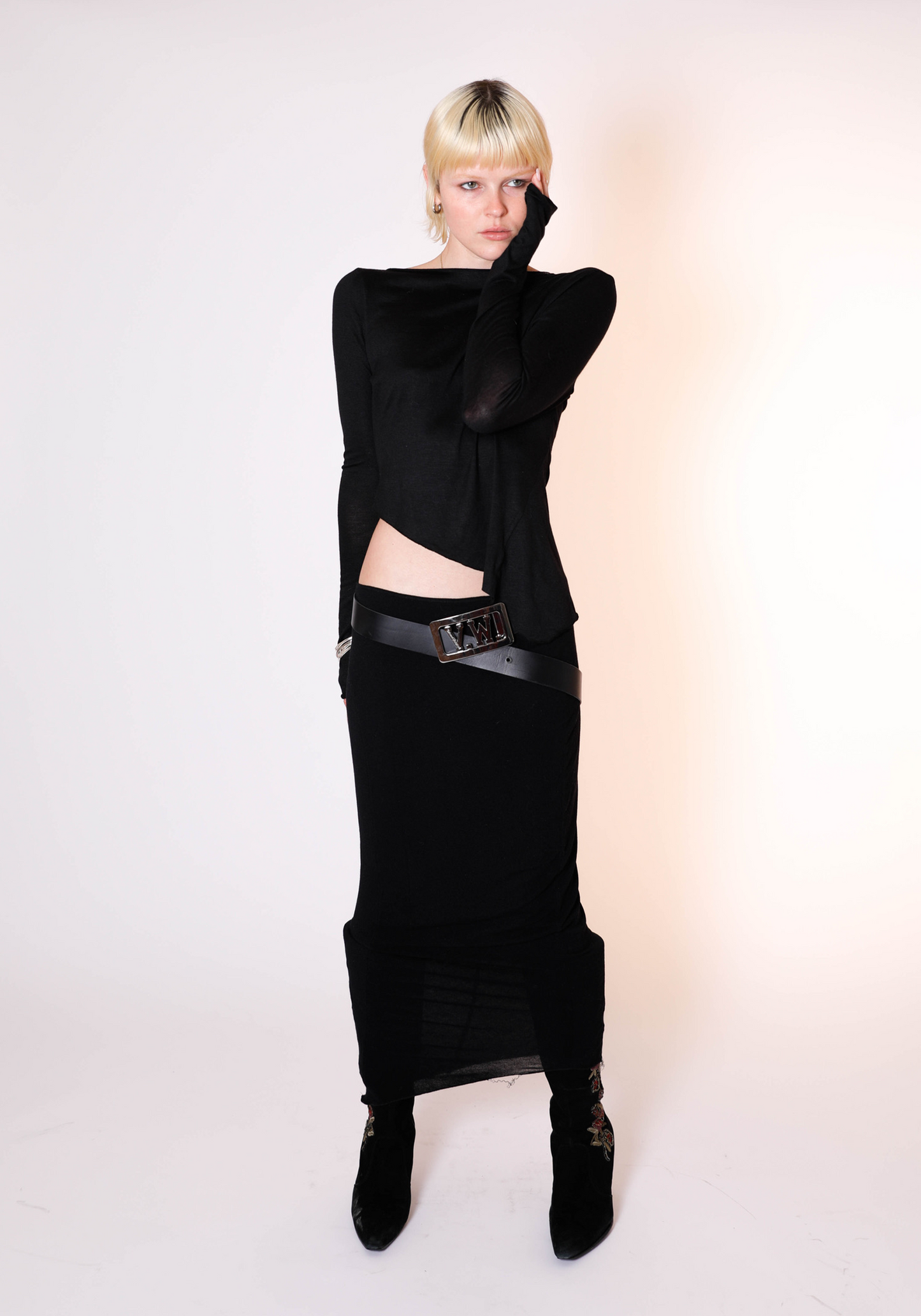 Demeter Maxi Skirt in Midnight