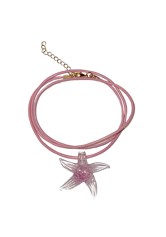Pink Starfish Necklace