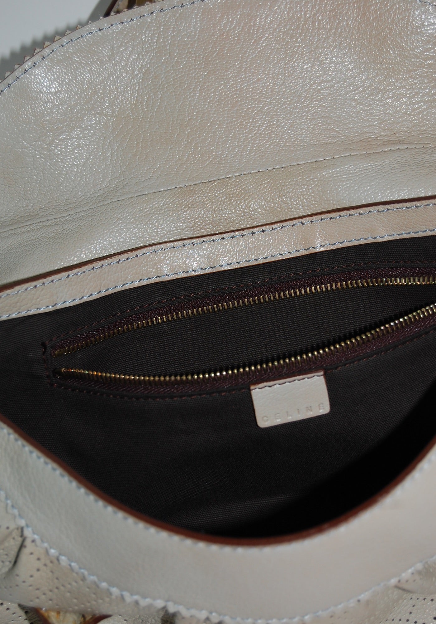 Celine Cream Shoulder Bag