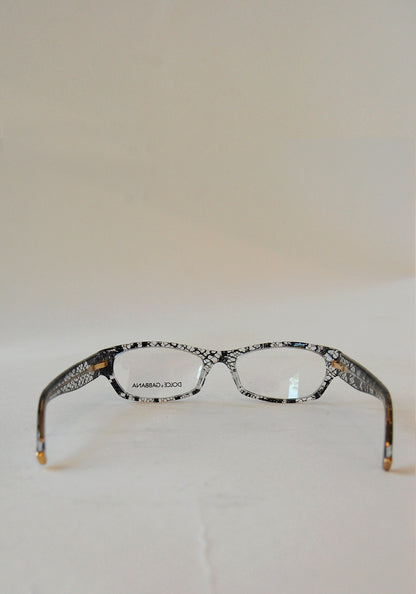 Dolce and Gabbana Black Sicilian Lace Glasses