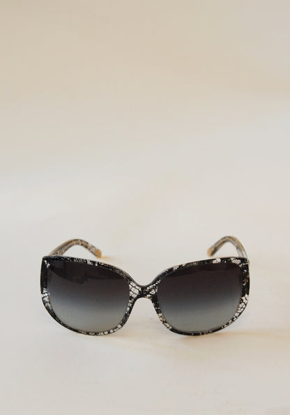 Dolce and Gabbana Black Sicilian Lace Sunglasses