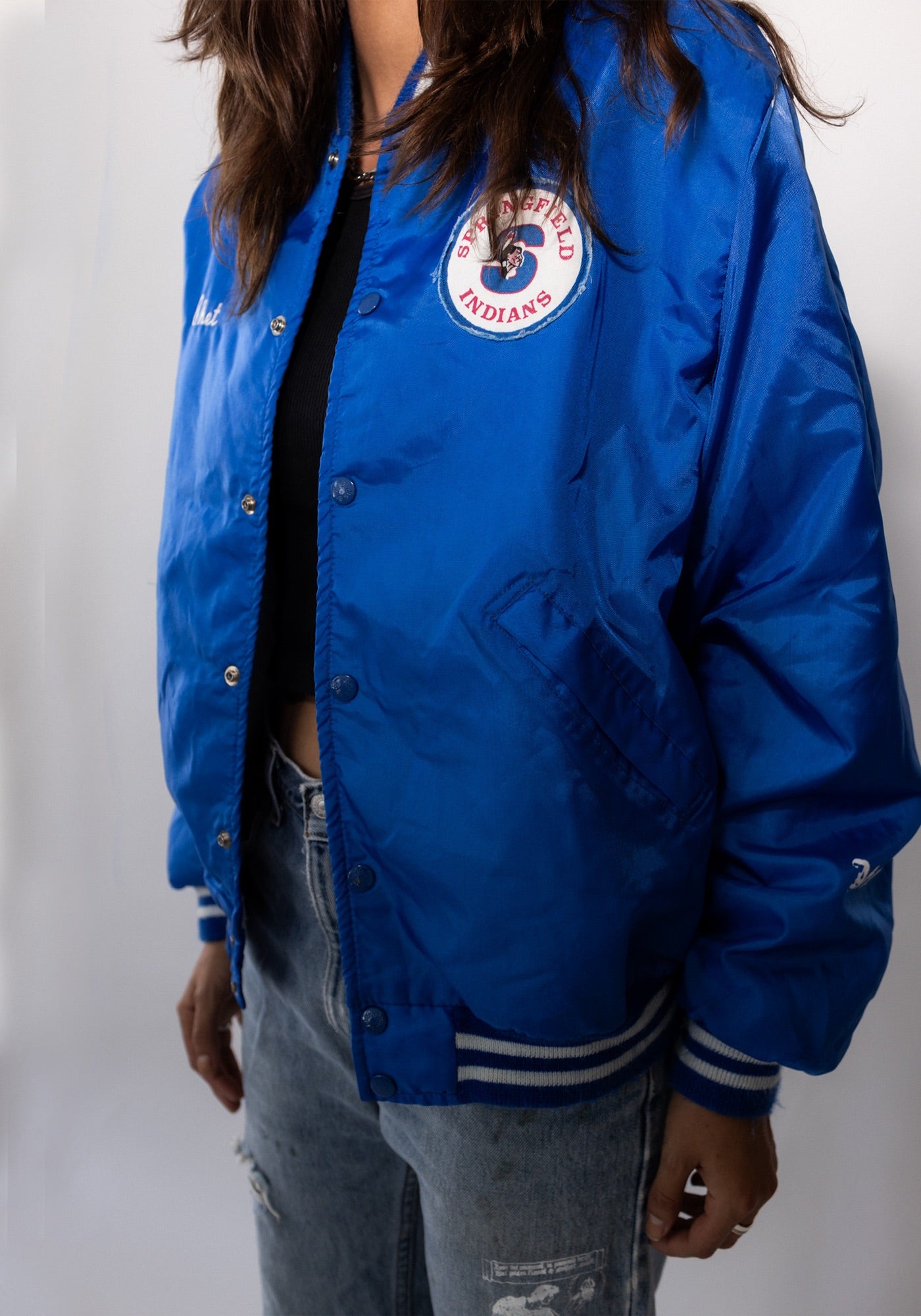 Springfield Indians Blue Bomber Jacket