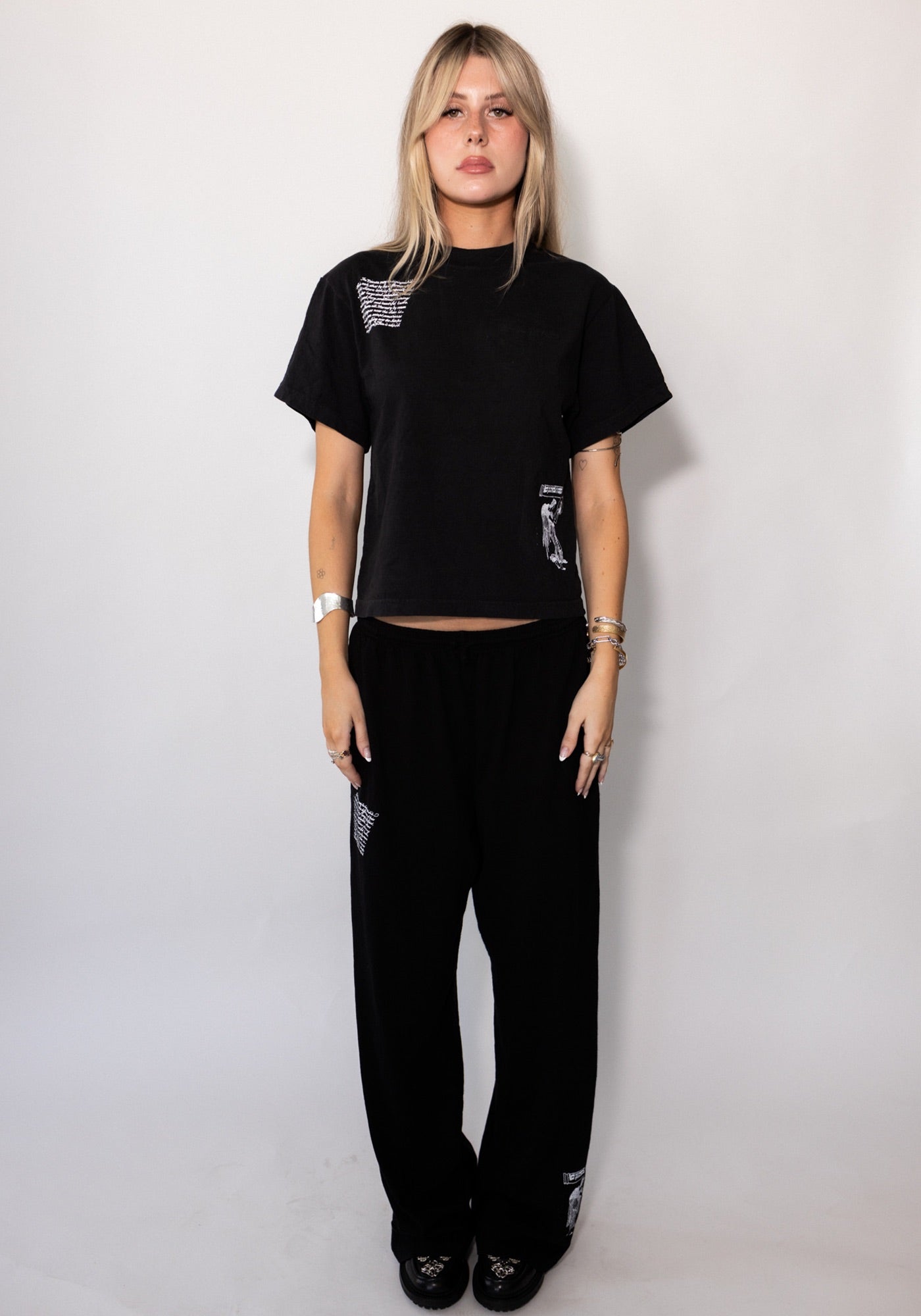 Black Recycled Cotton Boxy Tee