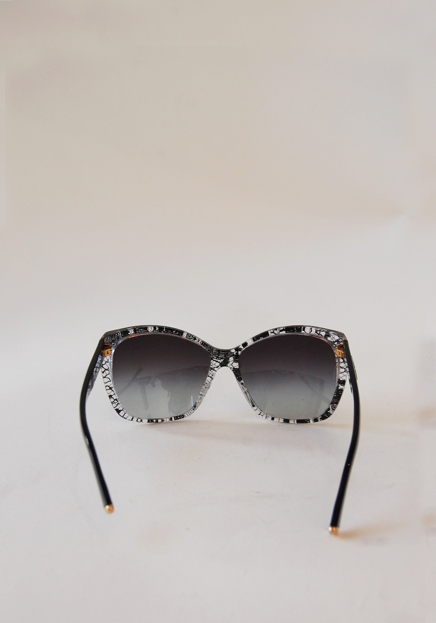 Dolce and Gabbana Black Sicilian Lace Sunglasses