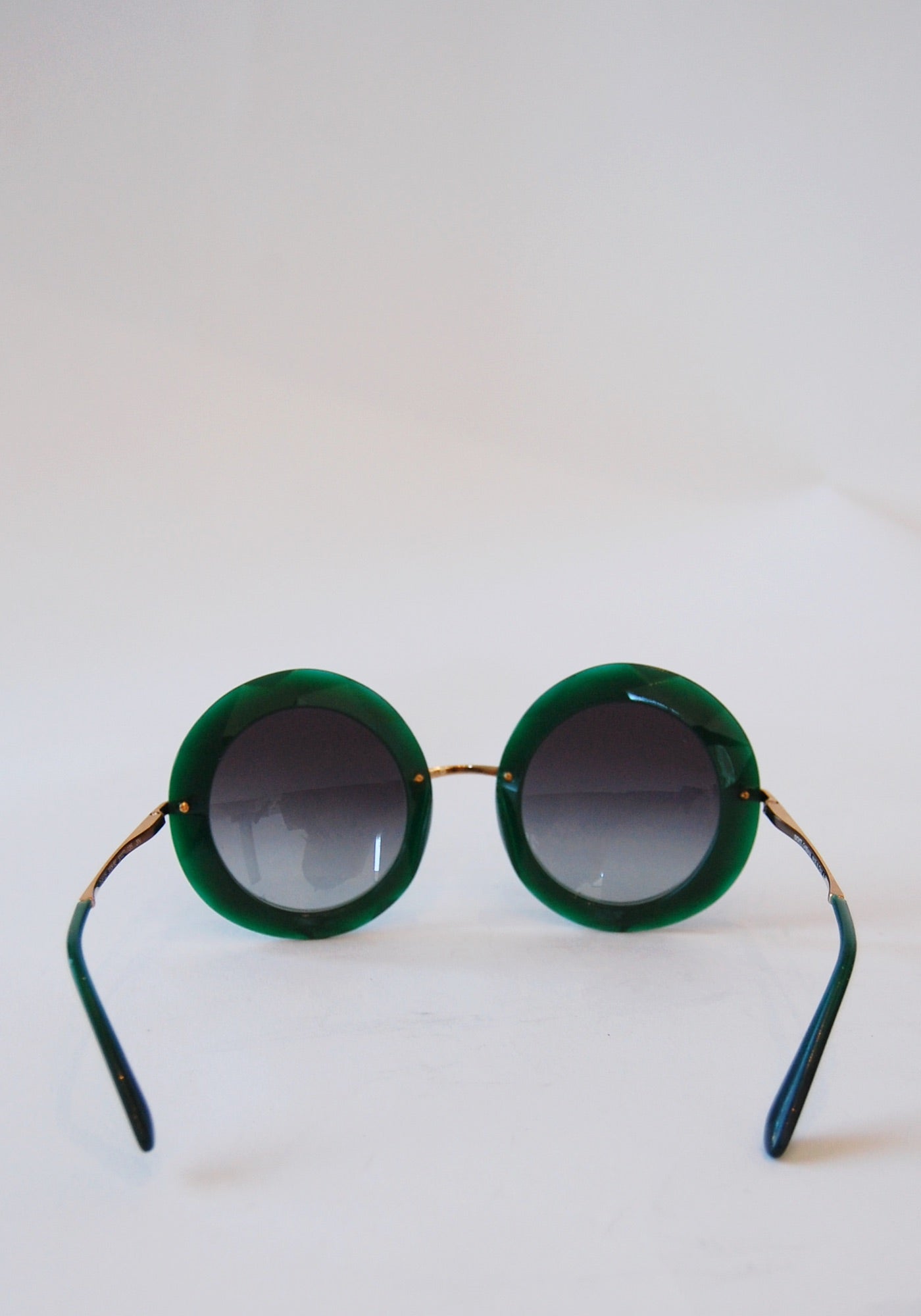 Dolce and Gabbana Green Round Sunglasses