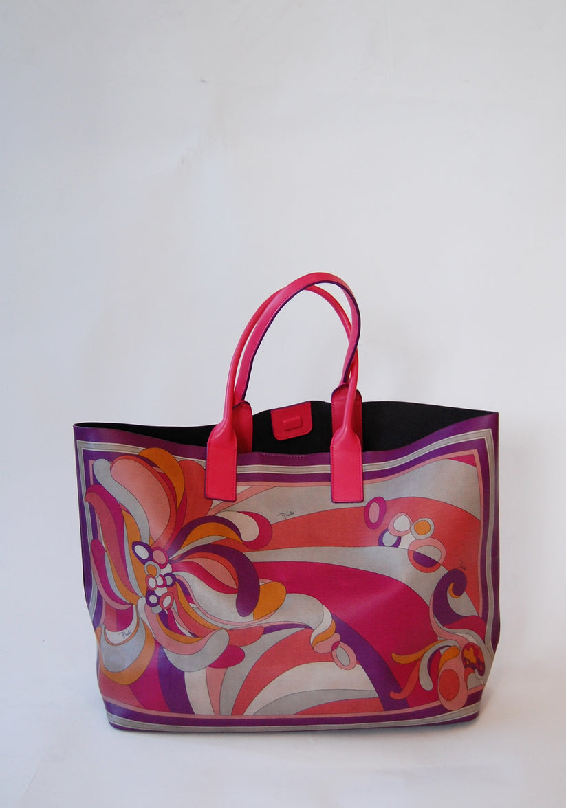 Emilio Pucci Printed Pink Tote Bag