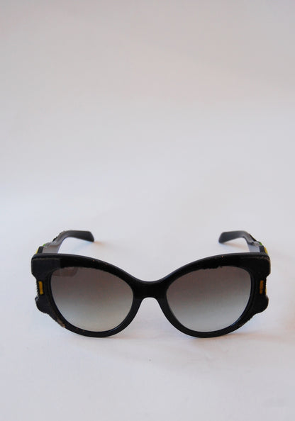 Prada Black Furry Sunglasses