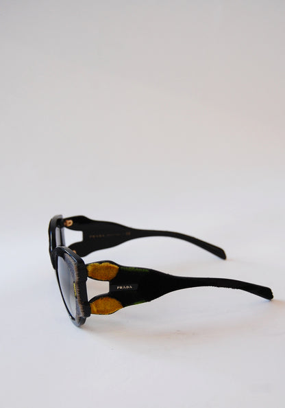 Prada Black Furry Sunglasses