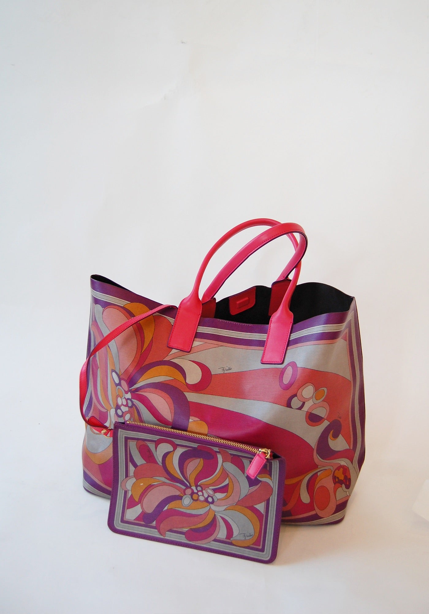 Emilio Pucci Printed Pink Tote Bag