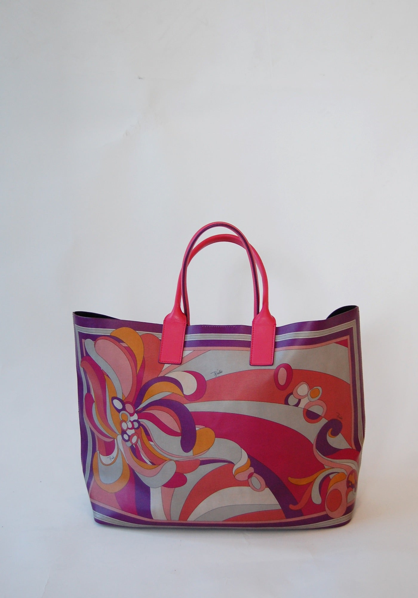 Emilio Pucci Printed Pink Tote Bag