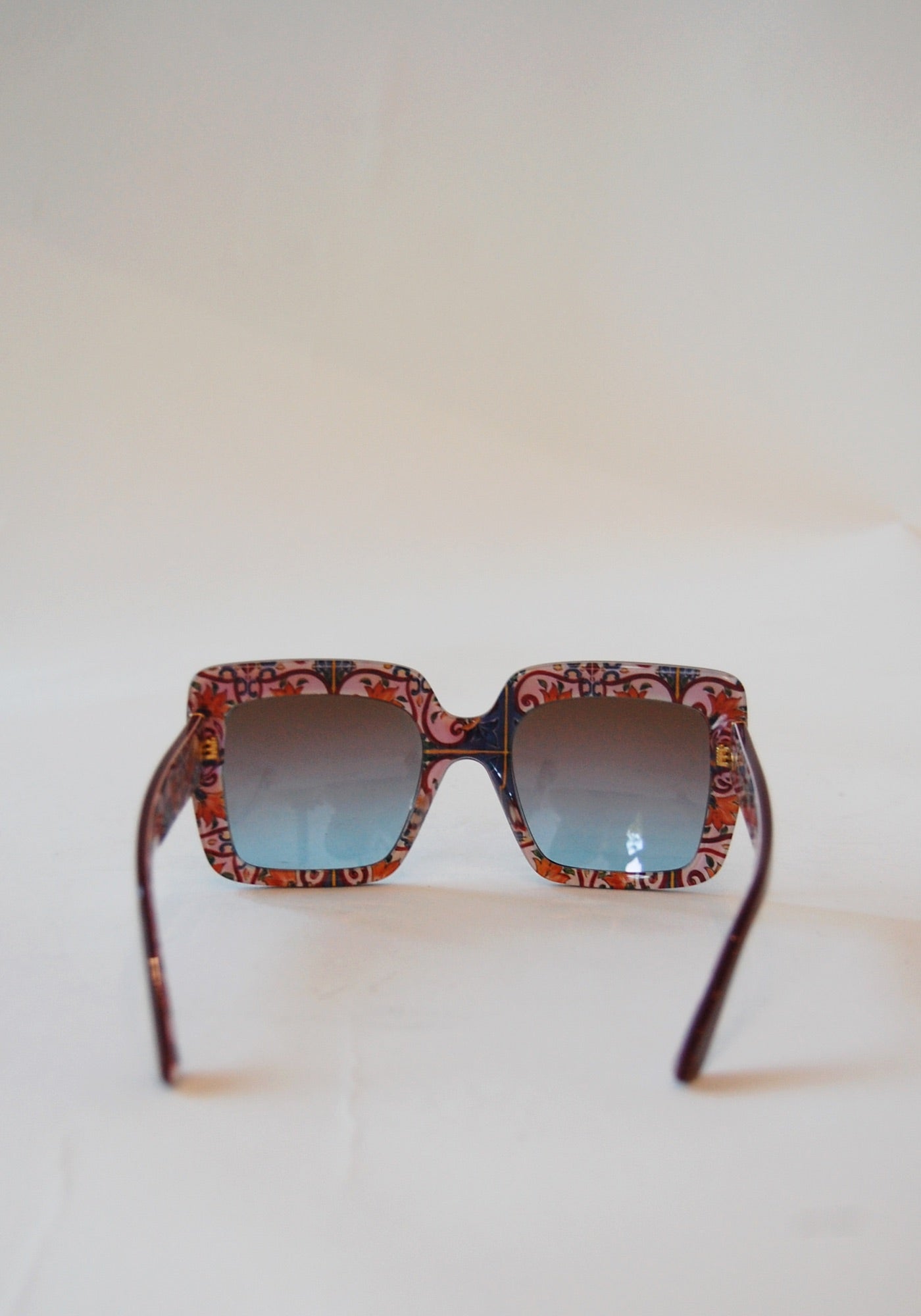 Dolce and Gabbana Burgundy Square Sunglasses
